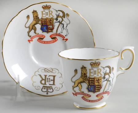 Royalty Commemoratives Elizabeth Ii Coronation Cup & Saucer - No Box