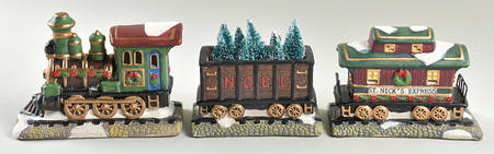 Village Collection Train Set-3 Piece - Boxed