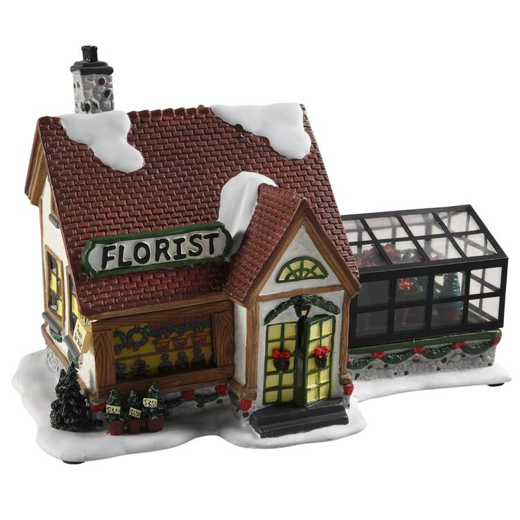 Village Collection Florist With Attached Greenhouse - Boxed