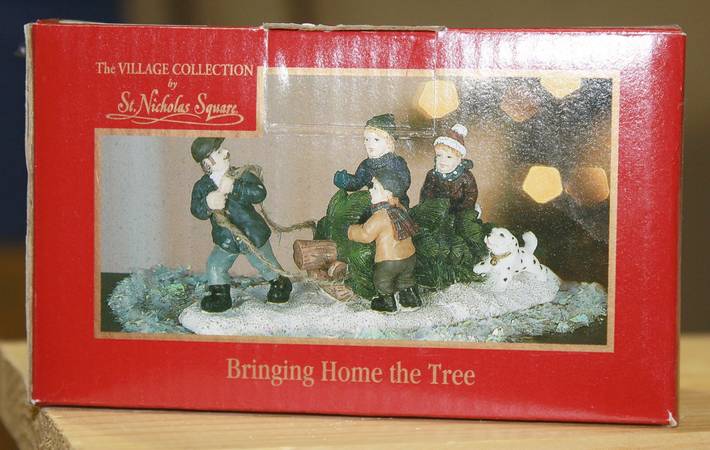 Village Collection Bringing Home The Tree - Boxed