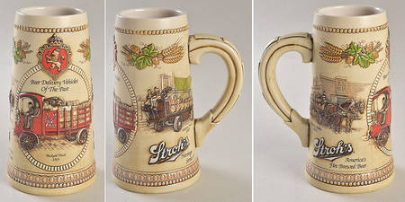 Stroh's Heritage Series Steins 1988-Beer Delivery Trucks Of The Past - No Box by Stroh's