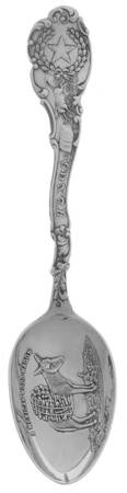 Shepard Souvenir Spoons & Forks Texas A Mexican Wood Wagon - No Box