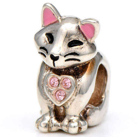 Sterling Chamilia Charms & Beads Sparkle Cat Bead - No Box
