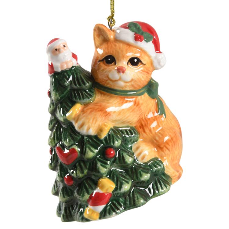 Christmas Tree - Kittens Cat Grabbing The Tree - Boxed