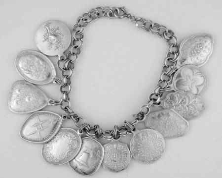 Twelve Days of Christmas Charms Set Of 12 Charms On Sterling Bracelet - Boxed