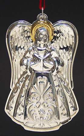 Angel Ornament Angel With Song Book/Gold Accent - Boxed