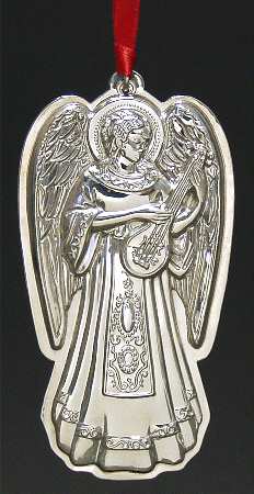 Angel Ornament Angel With Mandolin - With Box