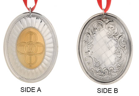 Twelve Days of Christmas-Medallion 5 Gold Rings-Gold Accent - Boxed