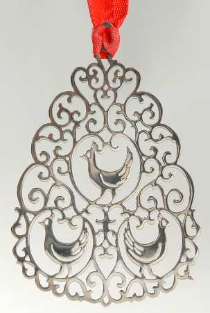 Twelve Days of Christmas-Pierced Three French Hens - Boxed