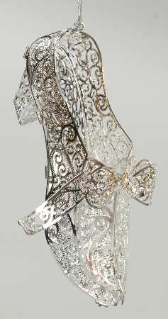 Filigree Christmas Ornament Ladys Shoe - Boxed