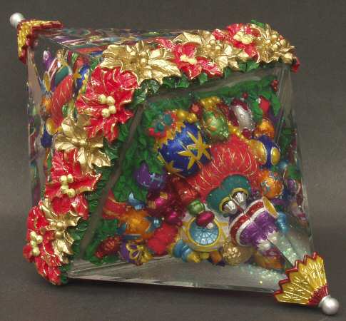 Three Jays Musical Waterglobe Christmas Ornament Paperweight - Boxed