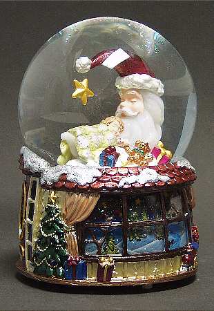 Three Jays Musical Waterglobe We Wish You A Merry Christmas - Boxed