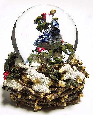 Three Jays Musical Waterglobe White Christmas - Boxed