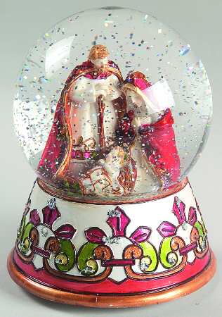 Three Jays Musical Waterglobe Silent Night - Boxed