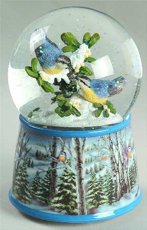 Three Jays Musical Waterglobe White Christmas - Boxed