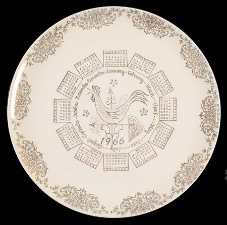 Calendar Plate 1966 - No Box