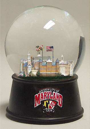 College Campus Snowglobe University Of Maryland - Boxed