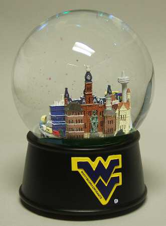 College Campus Snowglobe West Virginia University - Boxed