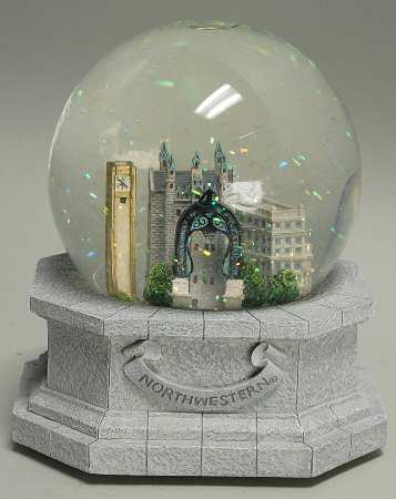 College Campus Snowglobe Northwestern University - Boxed
