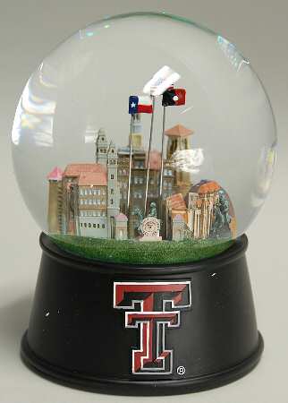 College Campus Snowglobe Texas Tech University - Boxed
