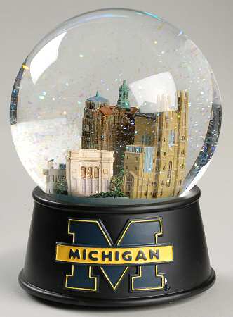 College Campus Snowglobe University Of Michigan - Boxed