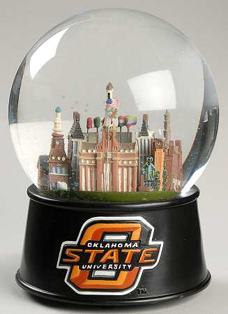 College Campus Snowglobe Oklahoma State University - Boxed