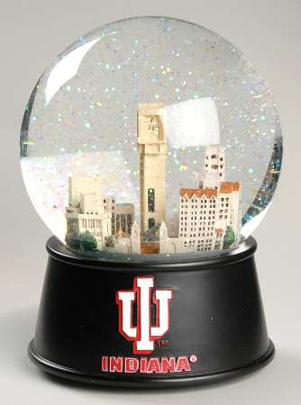 College Campus Snowglobe Indiana University - Boxed