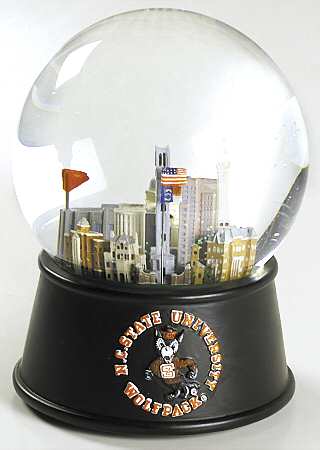 College Campus Snowglobe North Carolina State - Boxed