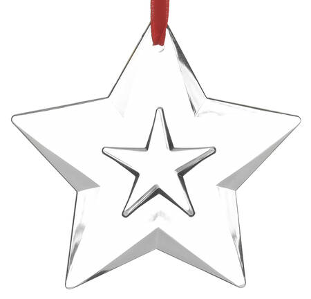 Tiffany & Co Crystal Ornament Pierced Star - Boxed