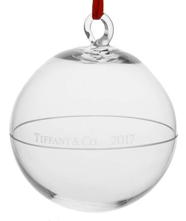 Tiffany & Co Crystal Ornament Ball - Boxed