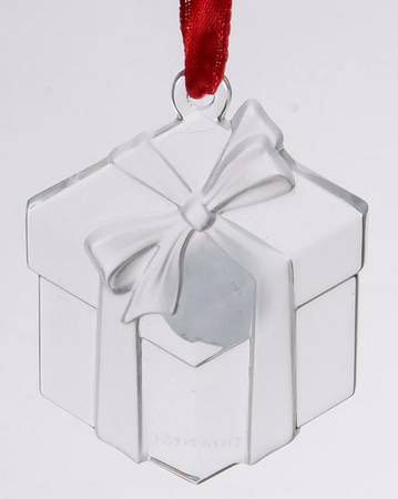 Tiffany & Co Crystal Ornament Gift Box-Small Frosted Ribbon - Boxed