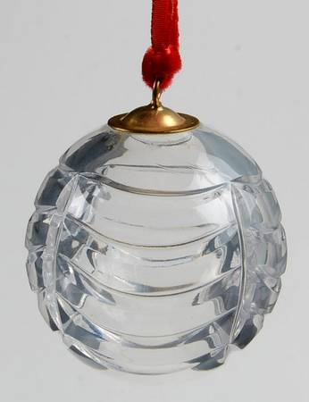 Tiffany & Co Crystal Ornament Ball-Drape Pattern - Boxed