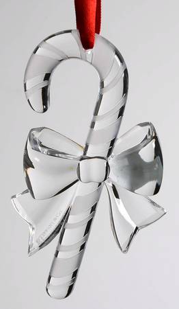 Tiffany & Co Crystal Ornament Candy Cane - Boxed
