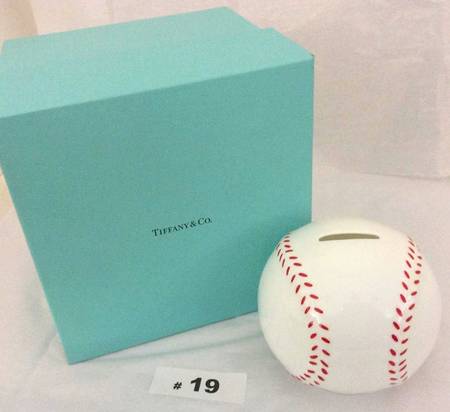 Tiffany & Co China Giftware Baseball Bank - Boxed