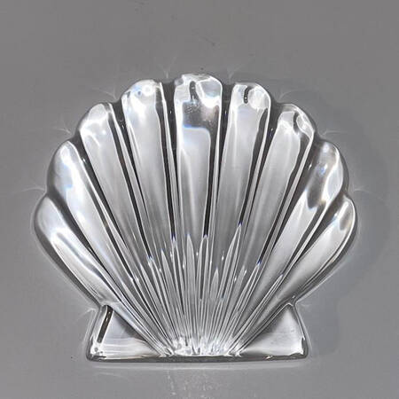 Tiffany & Co Crystal Giftware Scallop Shell Paperweight - Boxed