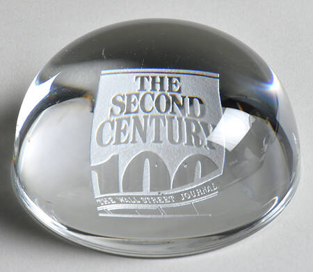 Tiffany & Co Crystal Giftware Wall Street Journal Paperweight - No Box