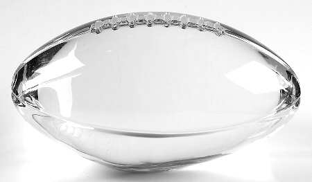 Tiffany & Co Crystal Giftware Football Paperweight - Boxed