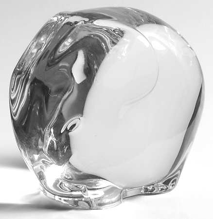 Tiffany & Co Crystal Giftware Elephant Papeweight - No Box