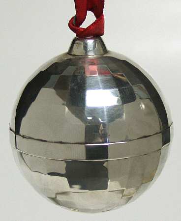 Sterling Ball Ornaments Faceted Ball - With Box
