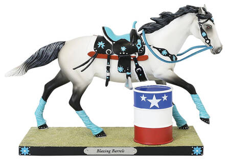 Trail of Painted Ponies Blazing Barrels - Boxed