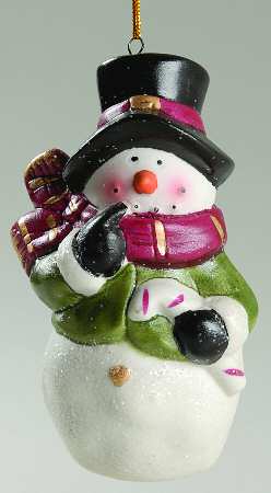 Transpac Ornaments Snowman With Candy Cane - No Box