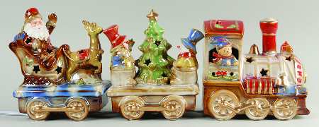 Holiday Giftware Holiday Train Set Of 3 - Boxed