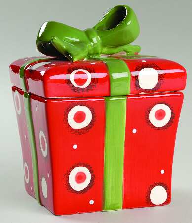 Polka Dots Gift Box Canister Medium - Boxed