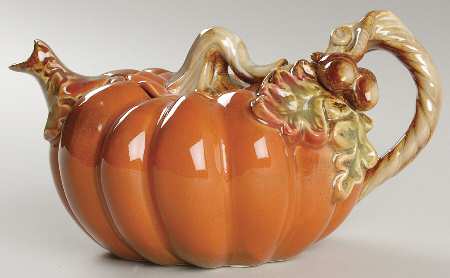 Fall & Harvest Collection Pumpkin Teapot - Boxed