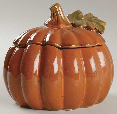 Fall & Harvest Collection Pumpkin W/ Lid-Medium - No Box