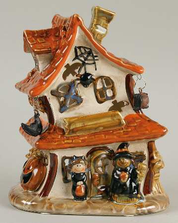 Halloween Fun Village Lg-4 Asst Tea-Lights - Boxed
