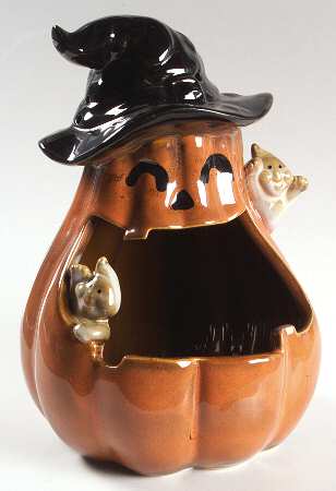 Halloween Fun Pumpkin Candy Container - Boxed