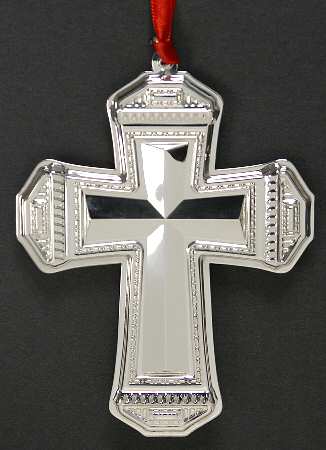 Annual Sterling Ornament 2008 Cross Ornament - With Box