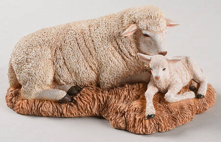 Thomas Blackshear Circle Nativity Nativity Sheep With Lamb - No Box