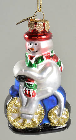 Museum Series Snowman On Bicycle - No Box